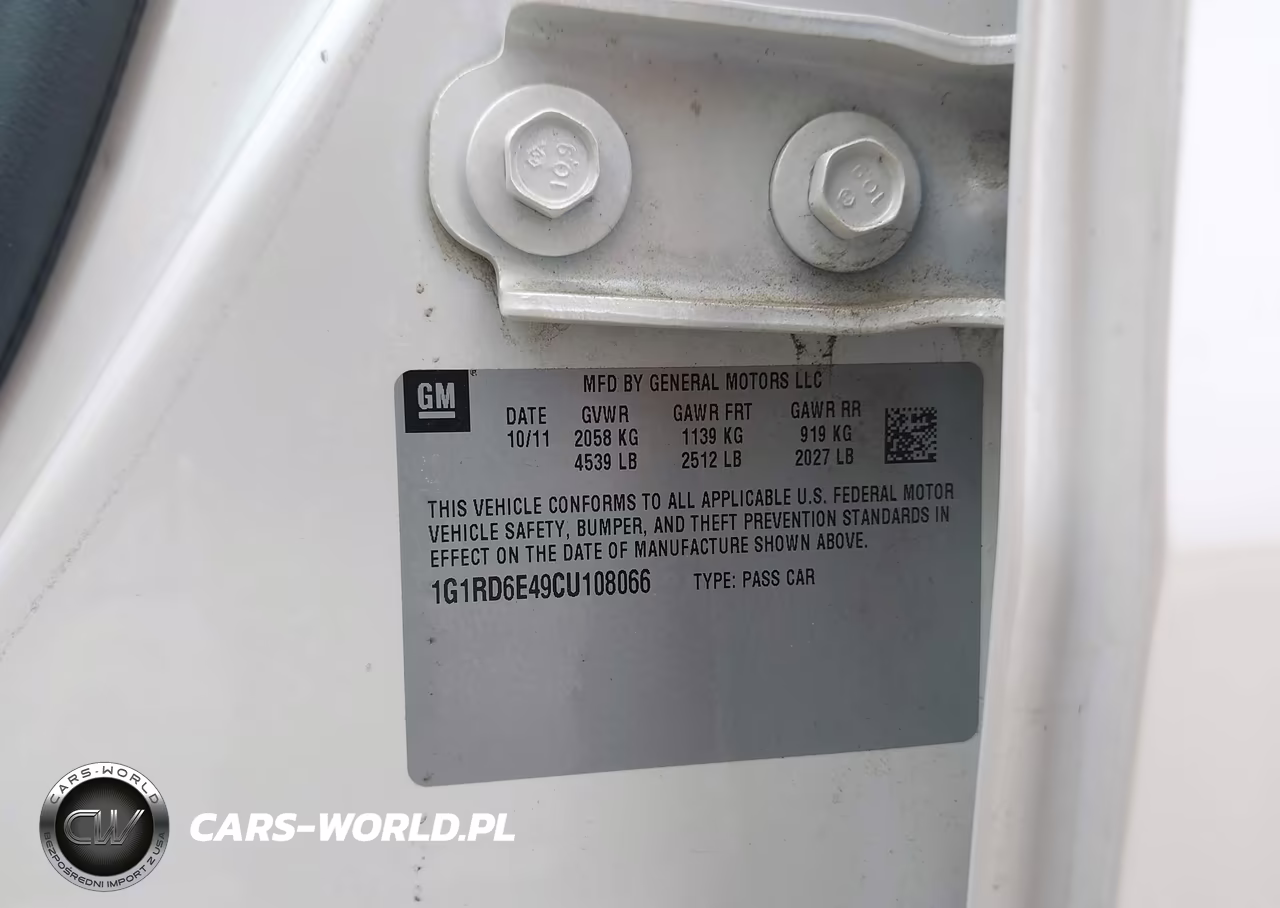 2012 Chevrolet Volt VIN:1G1RD6E49CU108066 - 9