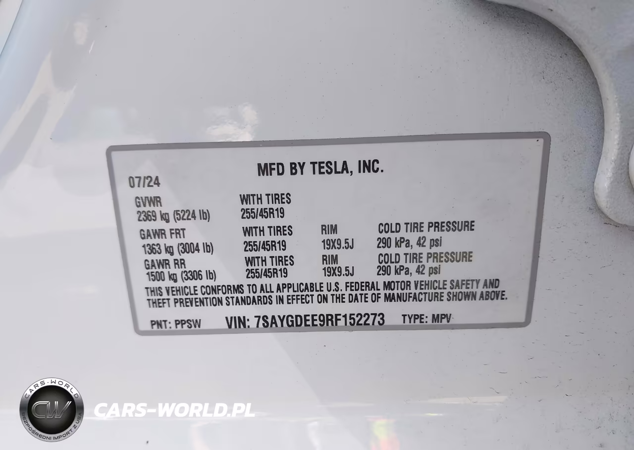 2024 Tesla Model Y Long Range Dual Motor All-Wheel Drive VIN:7SAYGDEE9RF152273 - 9