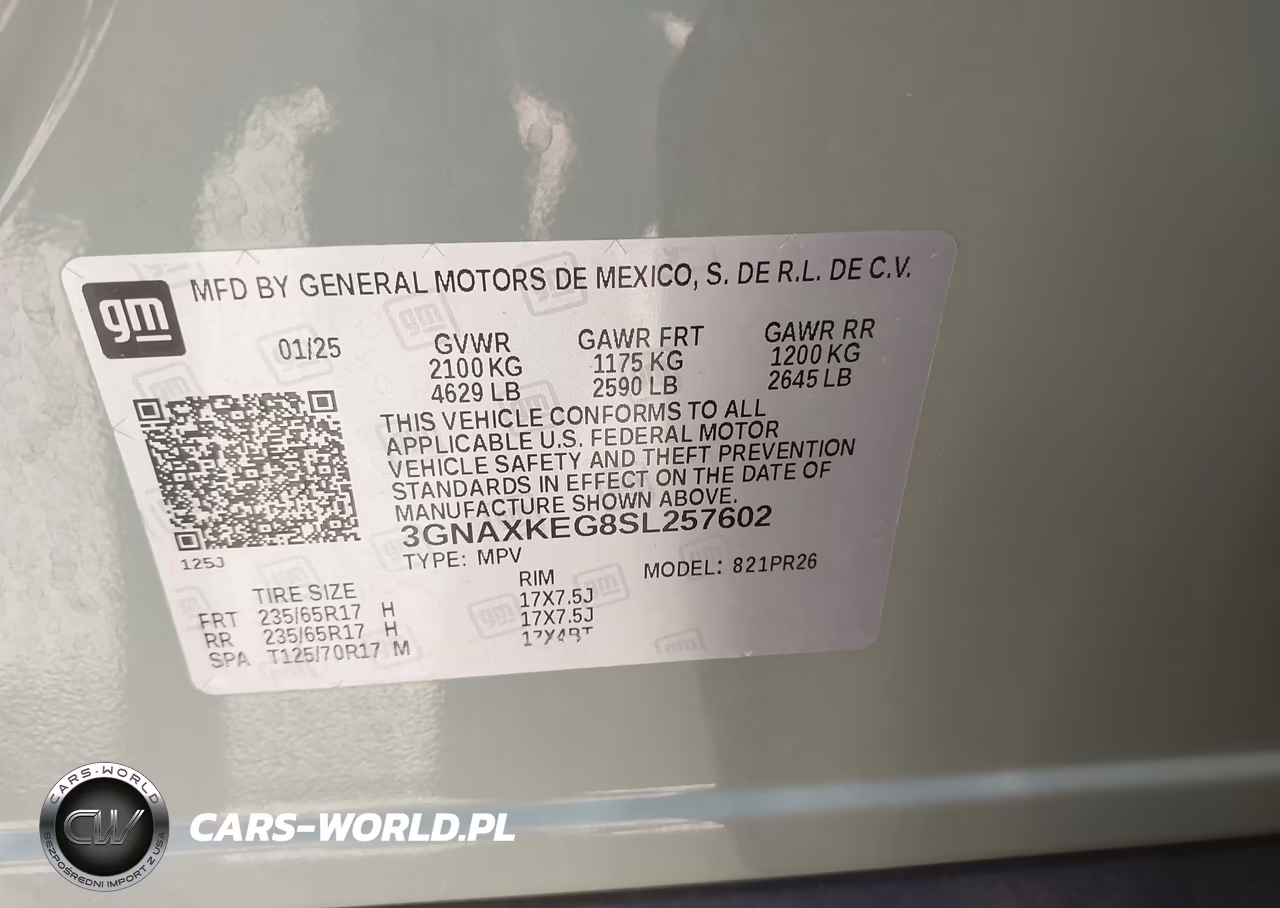 2025 Chevrolet Equinox Fwd Activ VIN:3GNAXKEG8SL257602 - 9