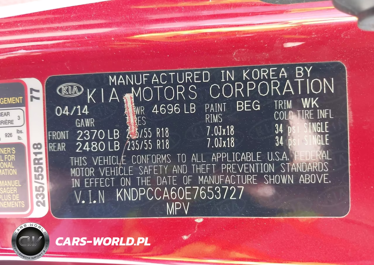 2014 Kia Sportage Sx VIN:KNDPCCA60E7653727 - 9