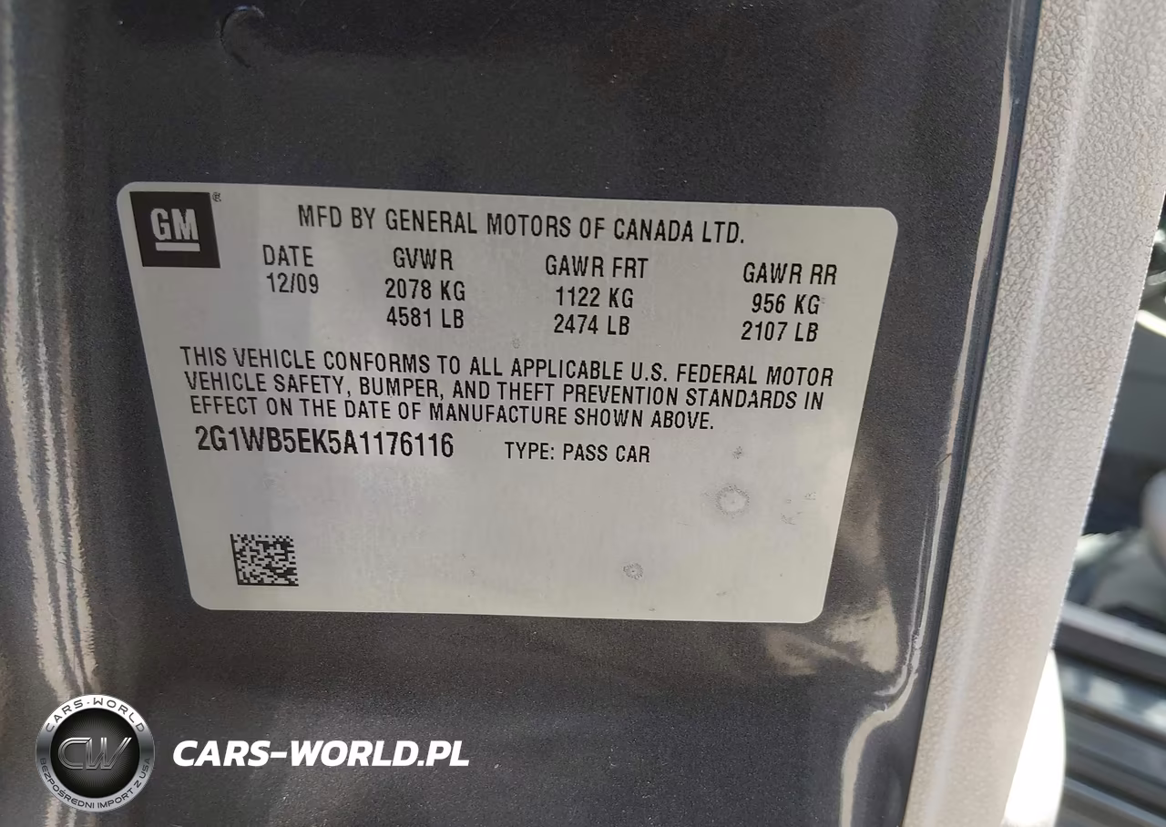 2010 Chevrolet Impala Lt VIN:2G1WB5EK5A1176116 - 9