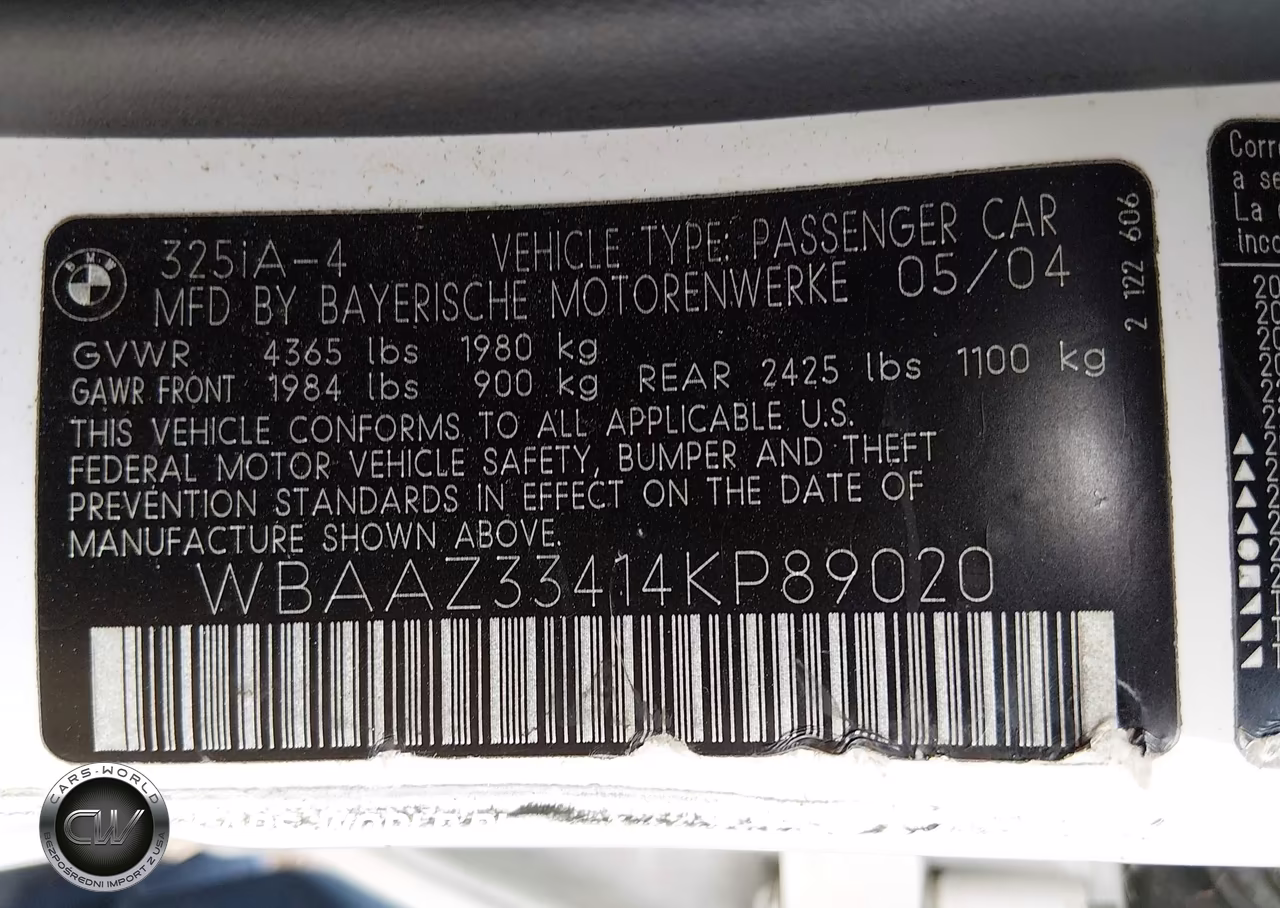 2004 BMW 325I VIN:WBAAZ33414KP89020 - 9