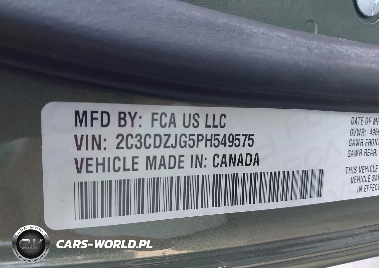 2023 Dodge Challenger Gt VIN:2C3CDZJG5PH549575 - 9
