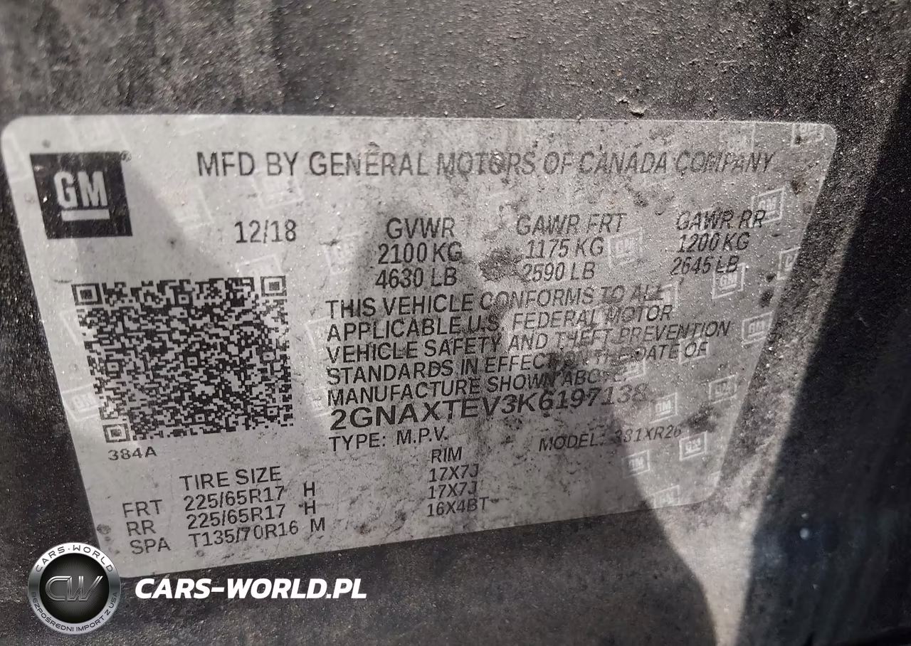 2019 Chevrolet Equinox Lt VIN:2GNAXTEV3K6197138 - 9