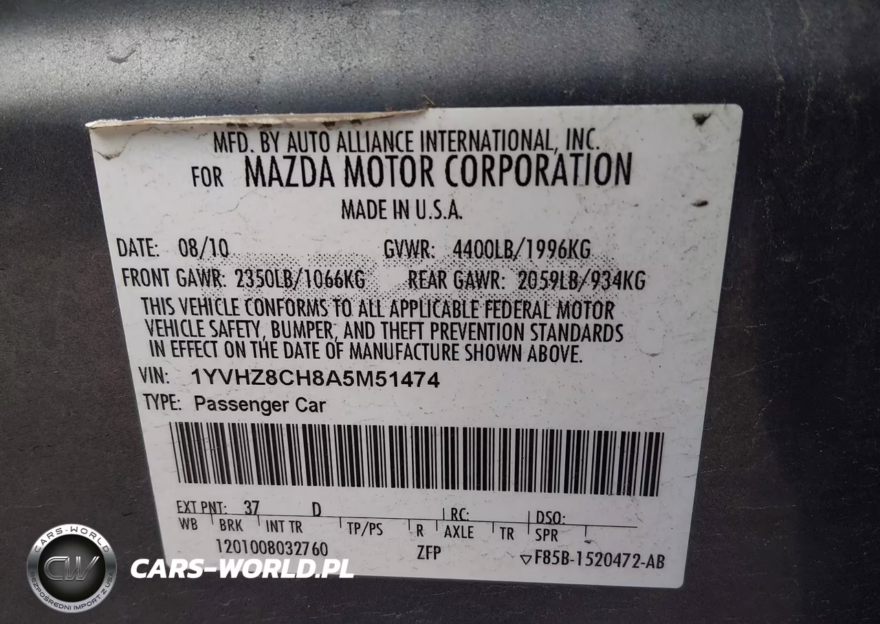 2010 Mazda Mazda6 I Touring VIN:1YVHZ8CH8A5M51474 - 9