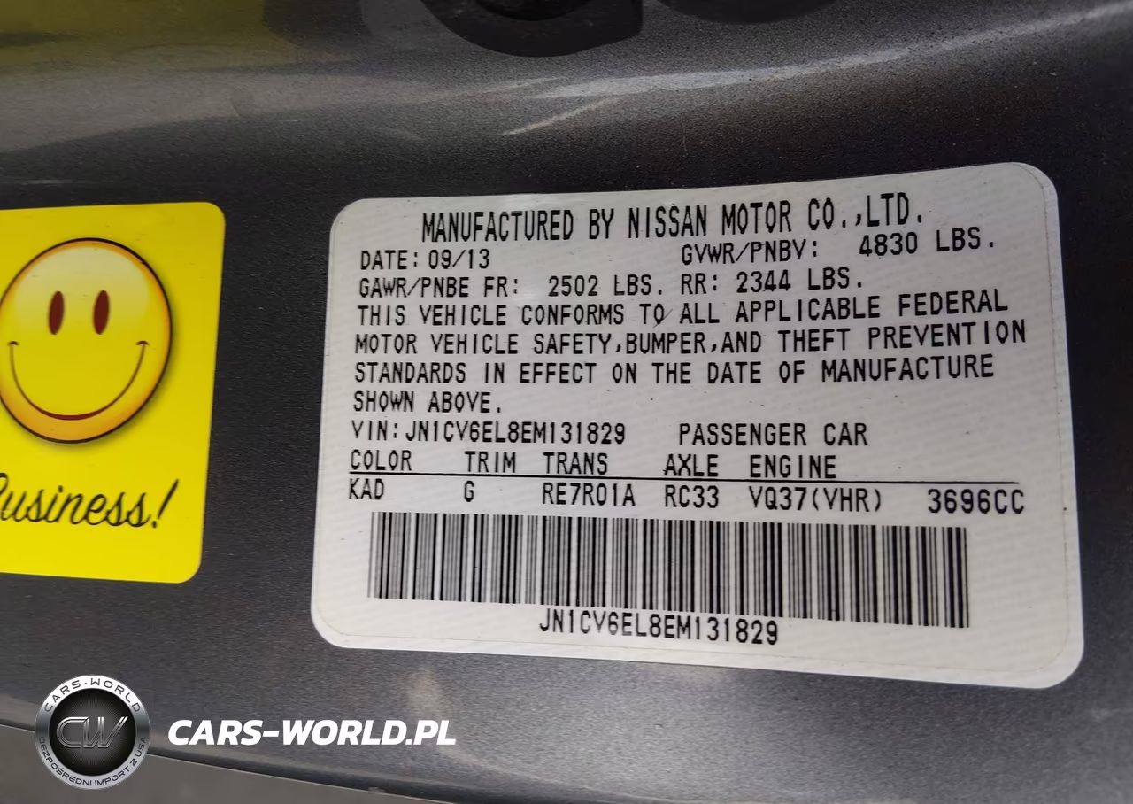 2014 Infiniti Q60 VIN:JN1CV6EL8EM131829 - 9