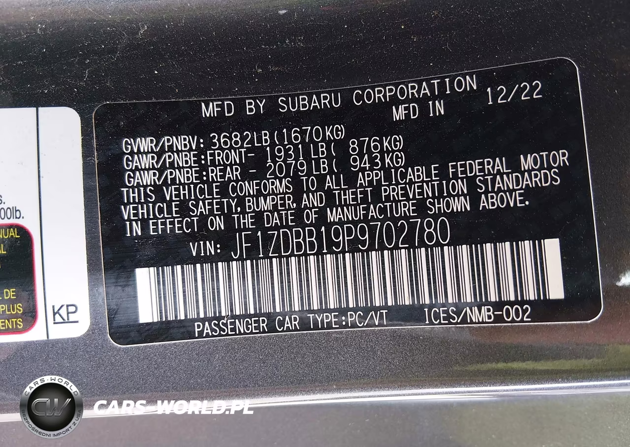 2023 Subaru Brz Premium VIN:JF1ZDBB19P9702780 - 9