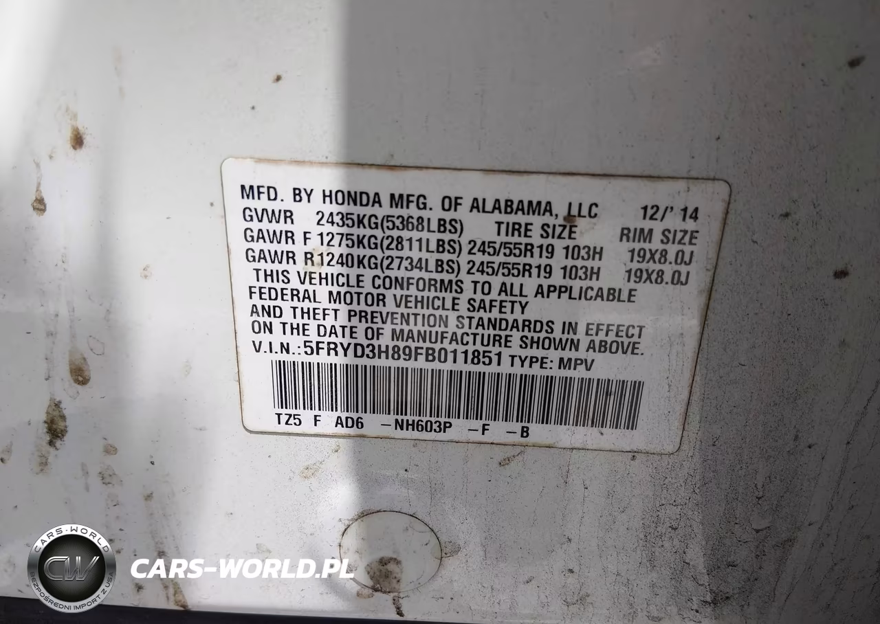 2015 Acura Mdx Advance Pkg W-Entertainment Pkg VIN:5FRYD3H89FB011851 - 9