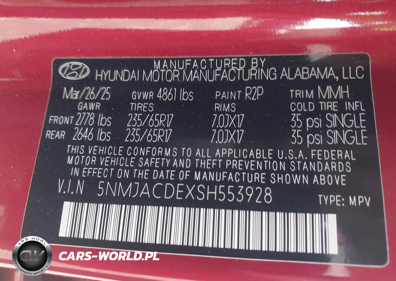 2025 Hyundai Tucson Se VIN:5NMJACDEXSH553928 - 9