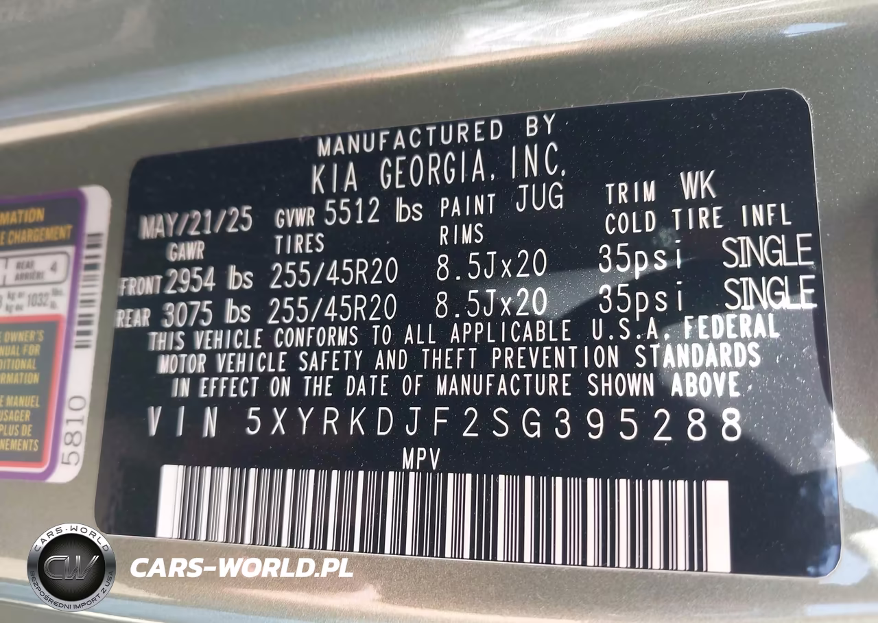 2025 Kia Sorento X-Line Sx VIN:5XYRKDJF2SG395288 - 9