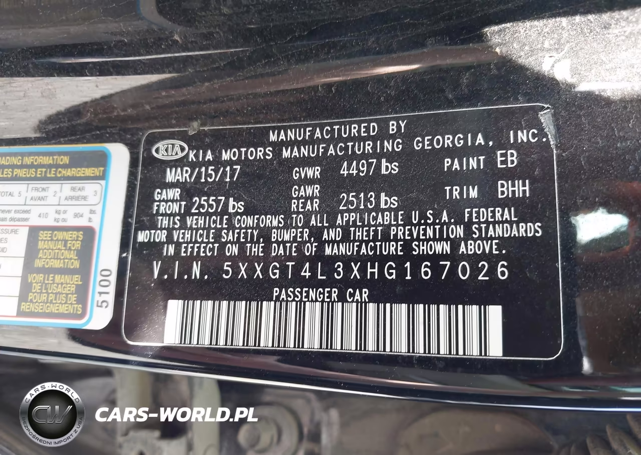 2017 Kia Optima Lx VIN:5XXGT4L3XHG167026 - 9