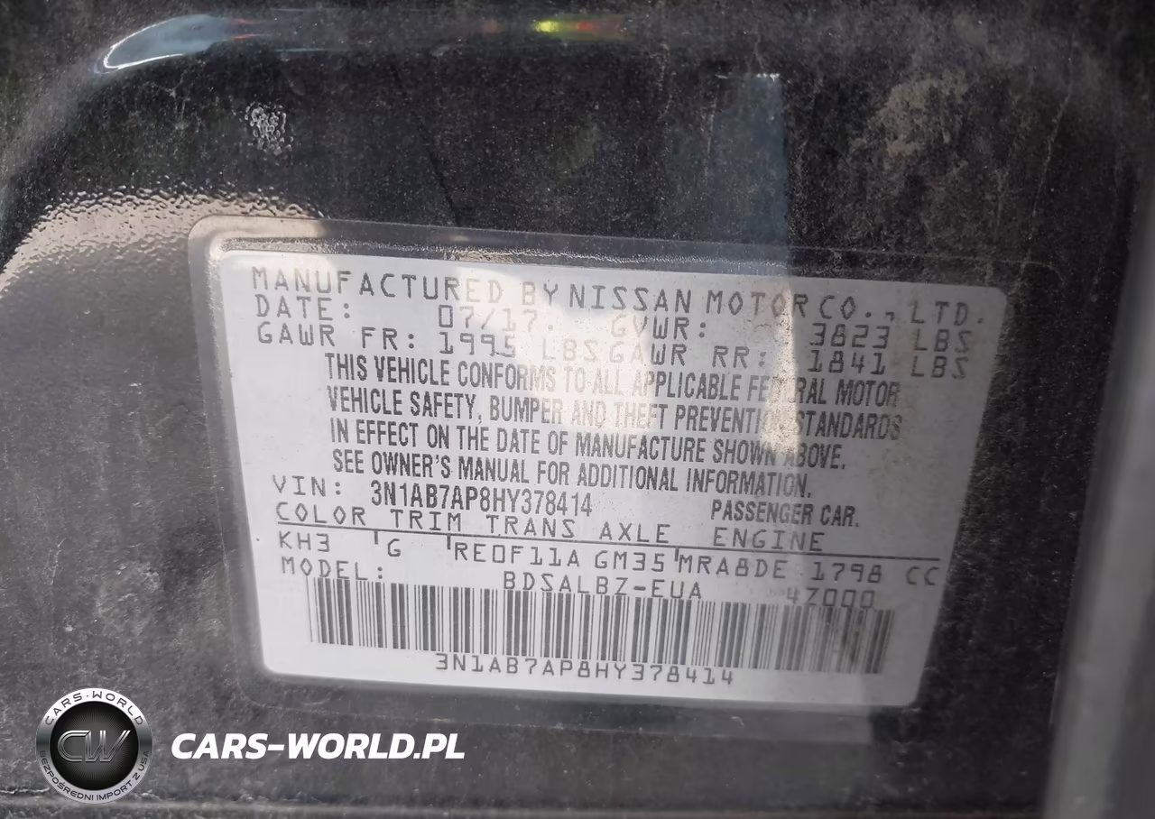 2017 Nissan Sentra S VIN:3N1AB7AP8HY378414 - 9