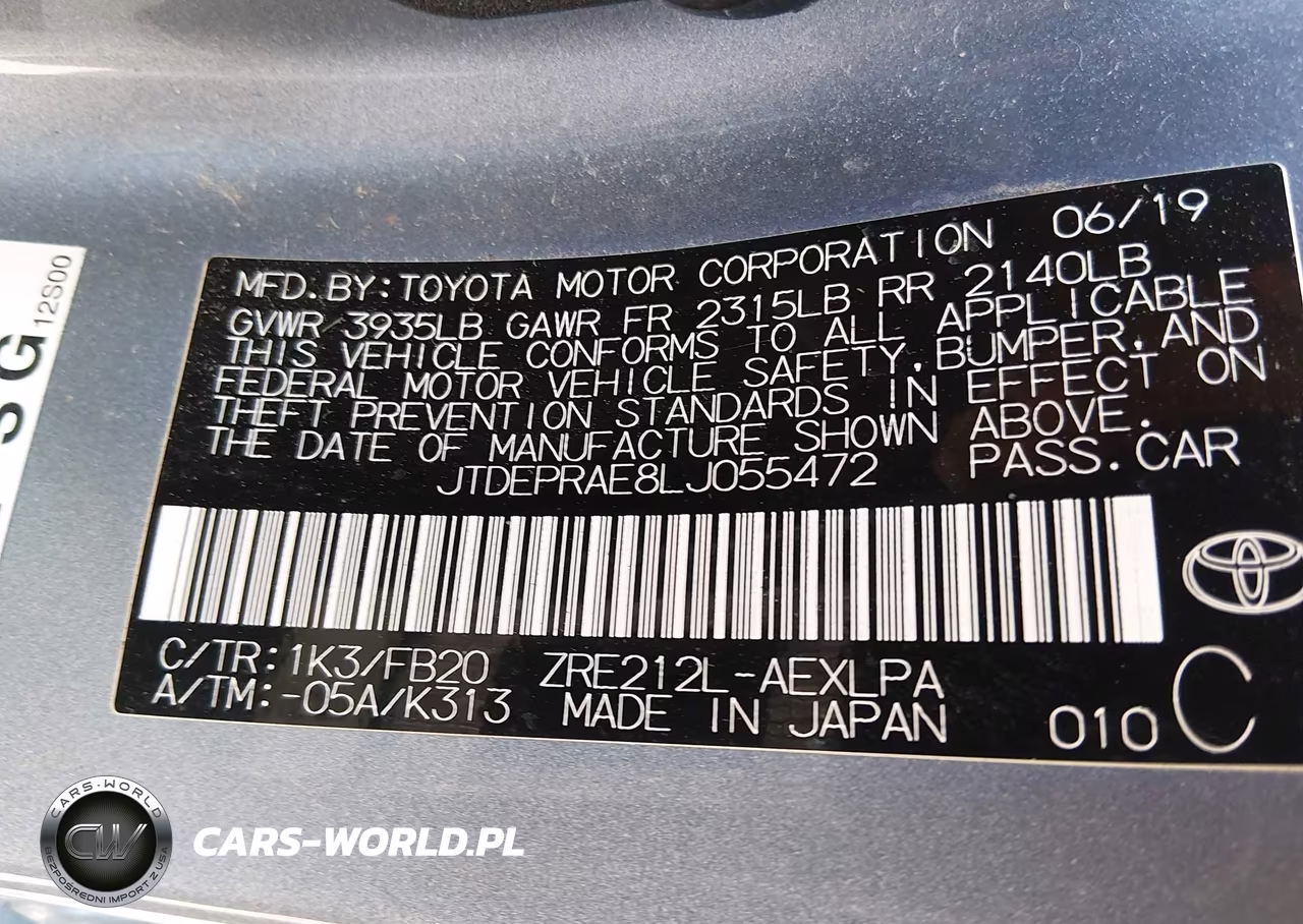 2020 Toyota Corolla Le VIN:JTDEPRAE8LJ055472 - 9
