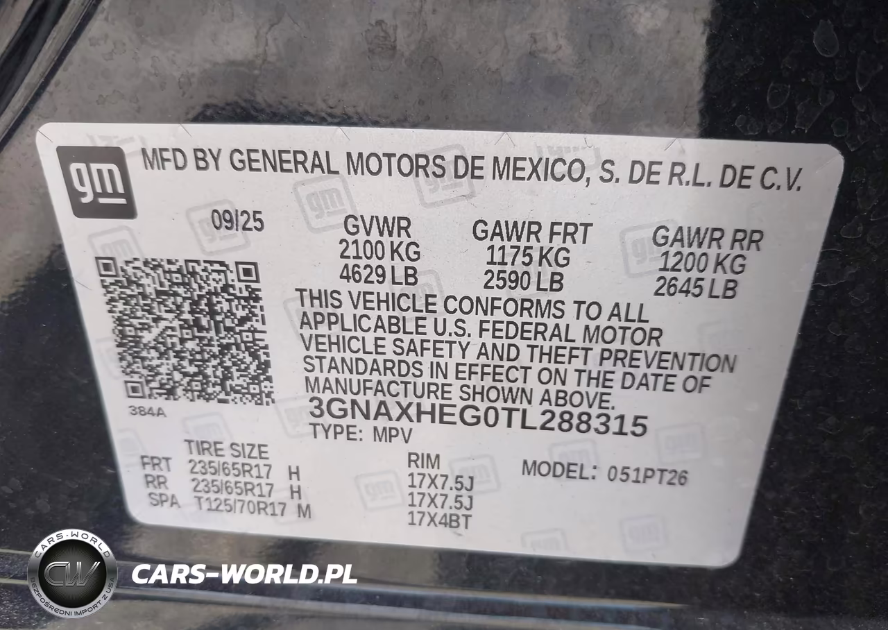 2026 Chevrolet Equinox Fwd Lt VIN:3GNAXHEG0TL288315 - 9