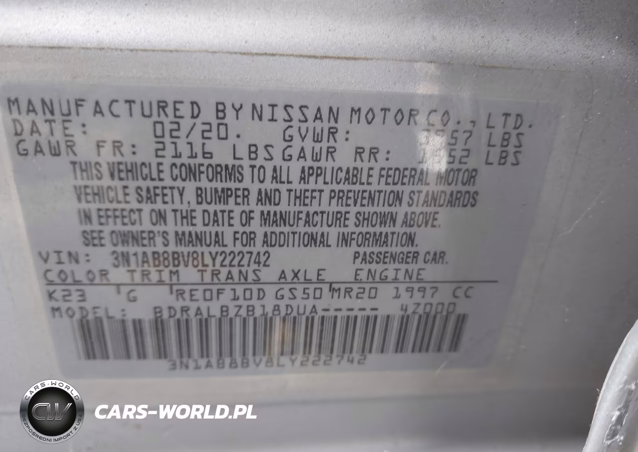 2020 Nissan Sentra S Xtronic Cvt VIN:3N1AB8BV8LY222742 - 9