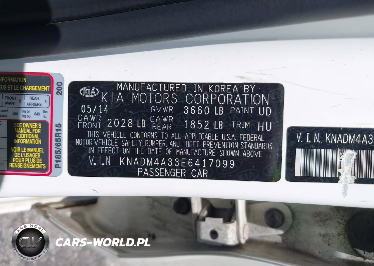 2014 Kia Rio Lx VIN:KNADM4A33E6417099 - 9