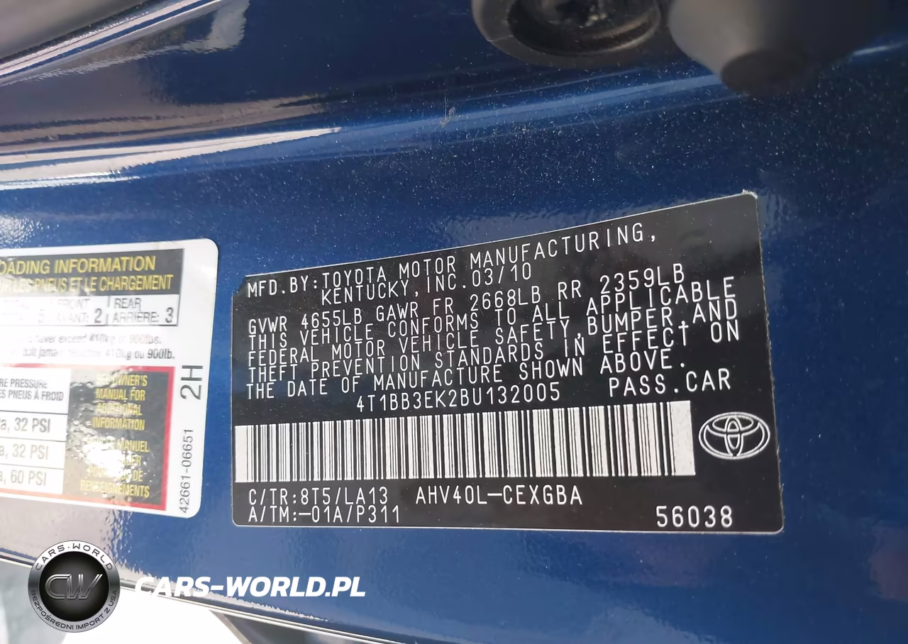 2011 Toyota Camry Hybrid VIN:4T1BB3EK2BU132005 - 9