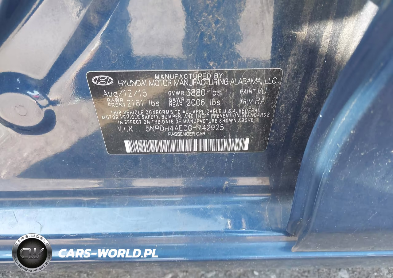 2016 Hyundai Elantra Se VIN:5NPDH4AE0GH742925 - 9