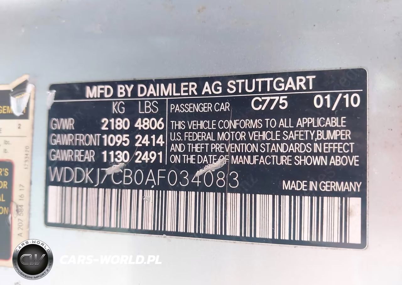 2010 Mercedes-Benz E 550 VIN:WDDKJ7CB0AF034083 - 9