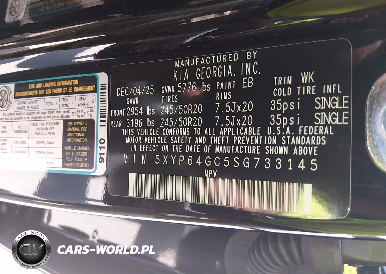 2025 Kia Telluride S VIN:5XYP64GC5SG733145 - 9