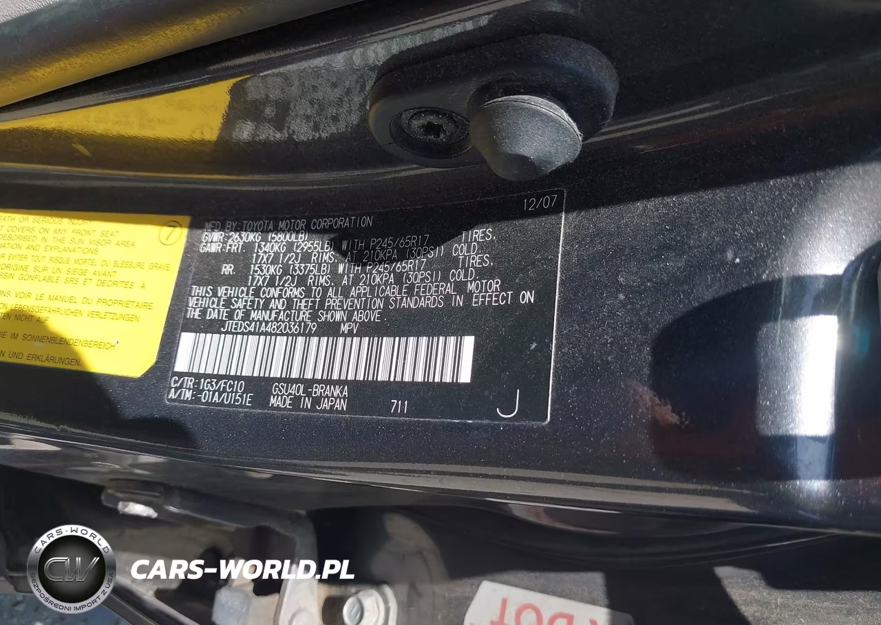 2008 Toyota Highlander VIN:JTEDS41A482036179 - 9