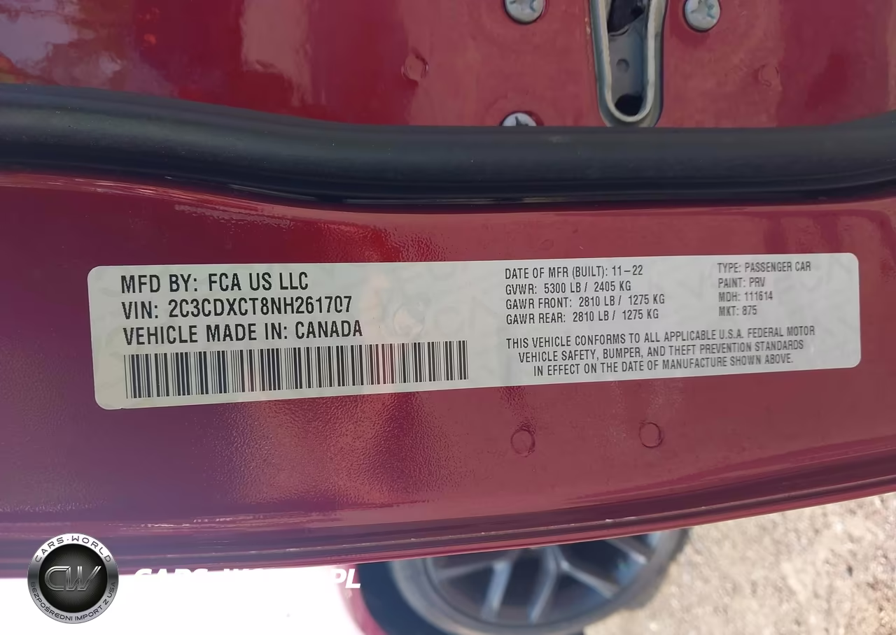 2022 Dodge Charger R-T VIN:2C3CDXCT8NH261707 - 9