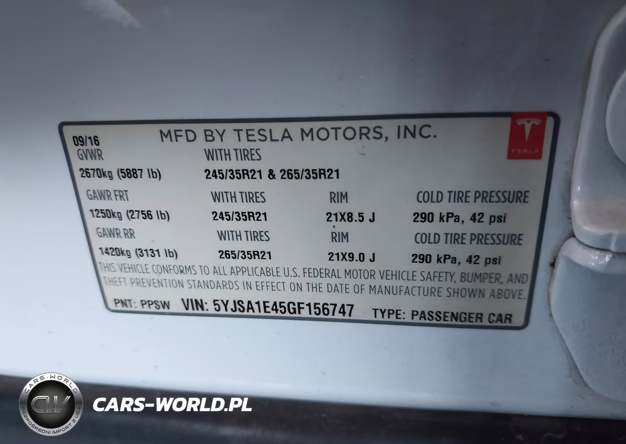 2016 Tesla Model S VIN:5YJSA1E45GF156747 - 9