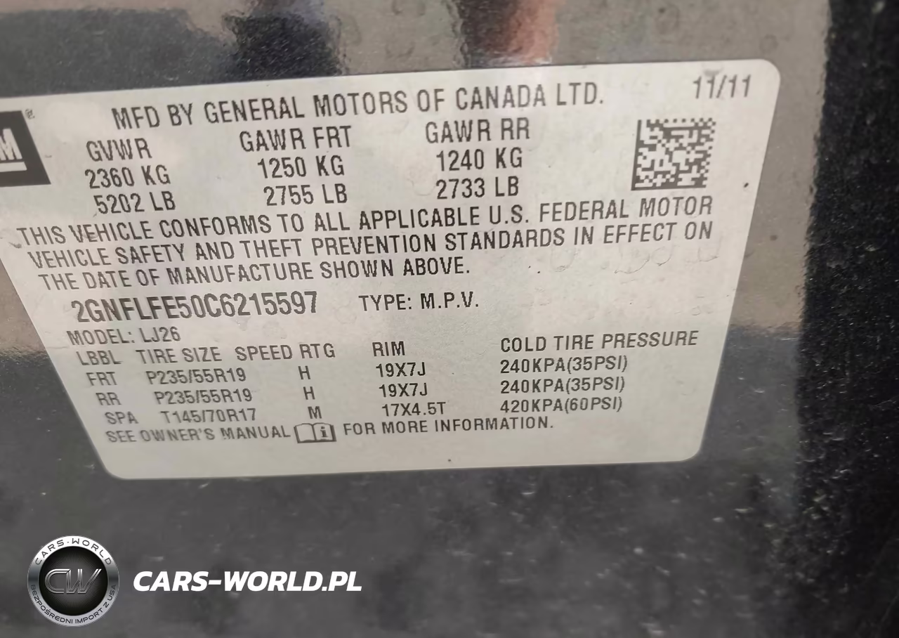 2012 Chevrolet Equinox Ltz VIN:2GNFLFE50C6215597 - 9