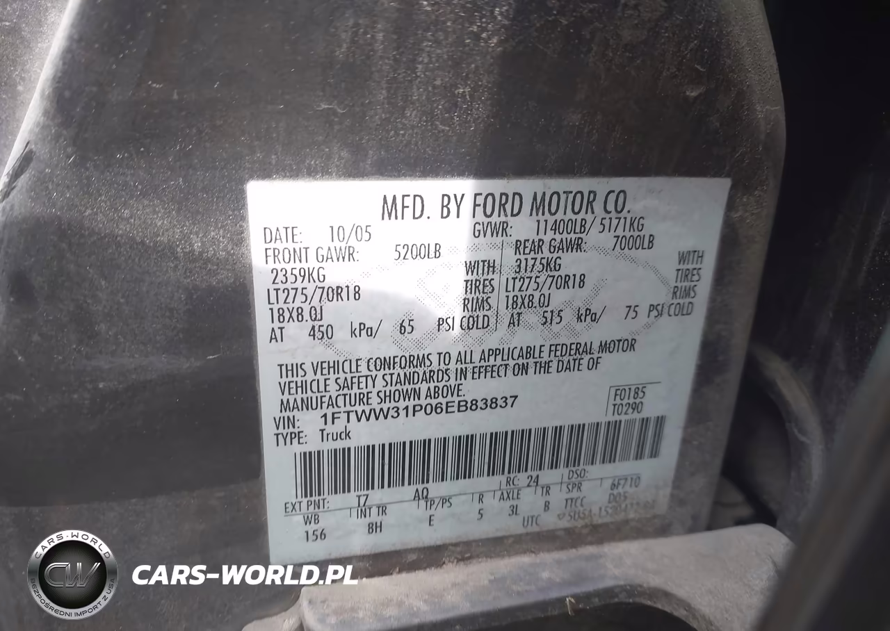 2006 Ford F-350 Lariat-Xl-Xlt VIN:1FTWW31P06EB83837 - 8