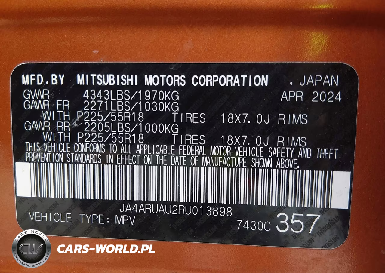 2024 Mitsubishi Outlander Sport 2.0 Le Awc VIN:JA4ARUAU2RU013898 - 9