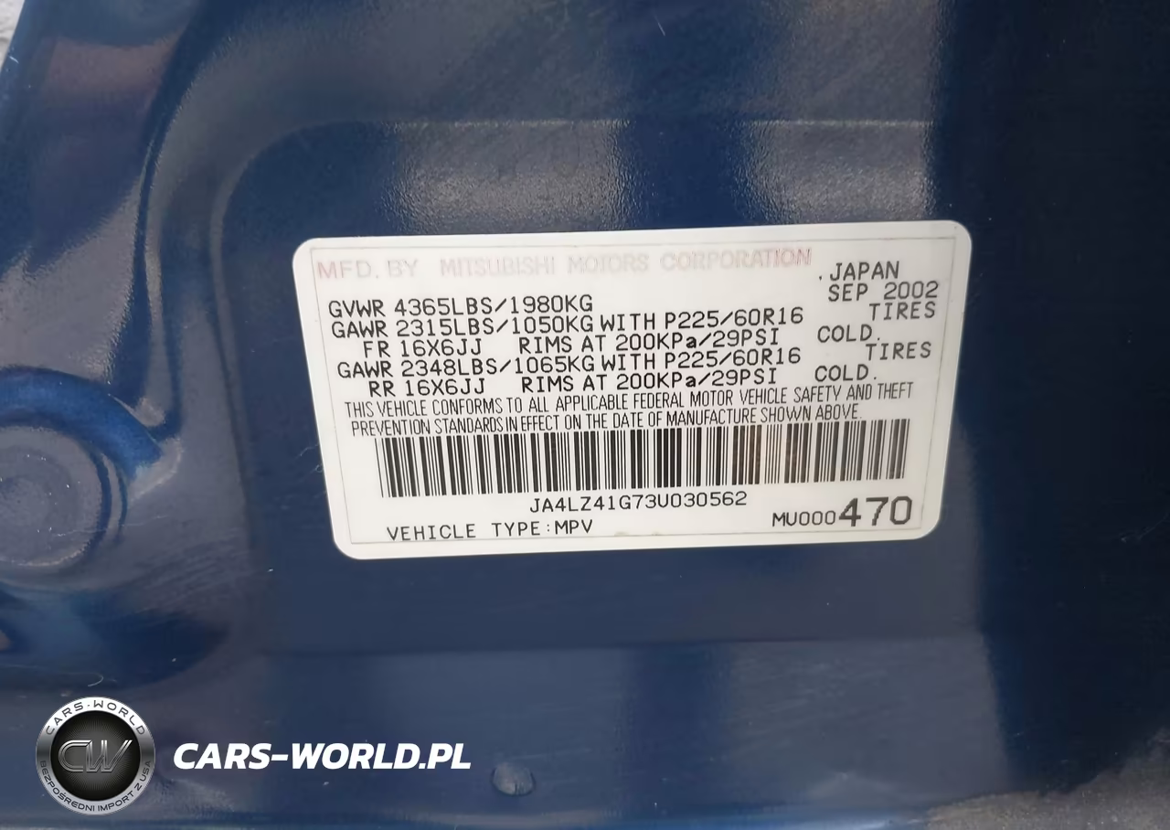 2003 Mitsubishi Outlander Xls VIN:JA4LZ41G73U030562 - 9