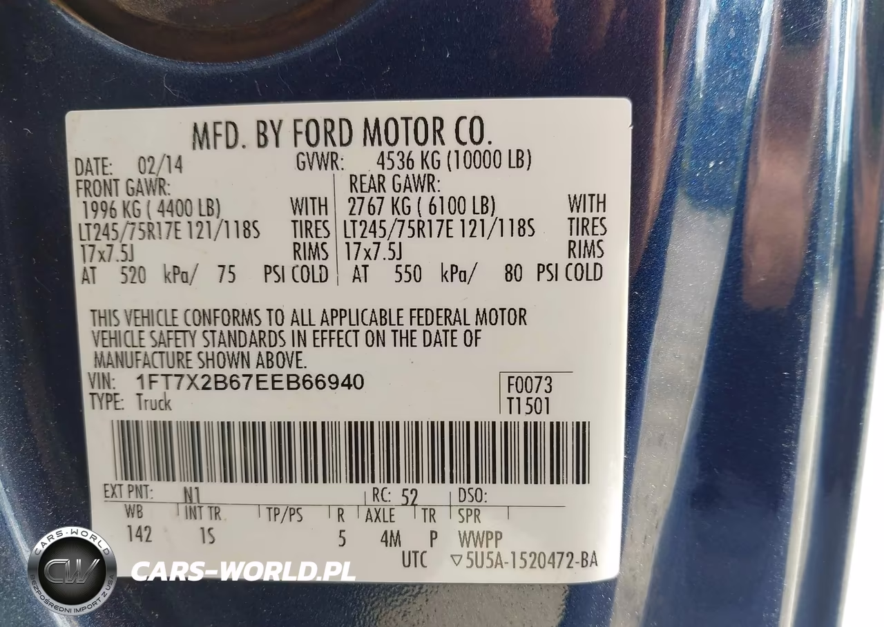 2014 Ford F-250 Xl VIN:1FT7X2B67EEB66940 - 9