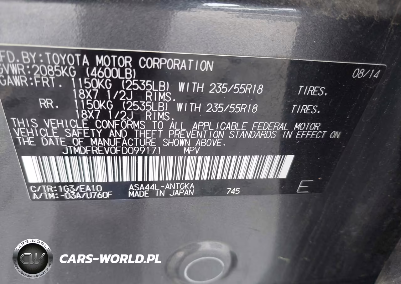 2015 Toyota Rav4 Limited VIN:JTMDFREV0FD099171 - 9