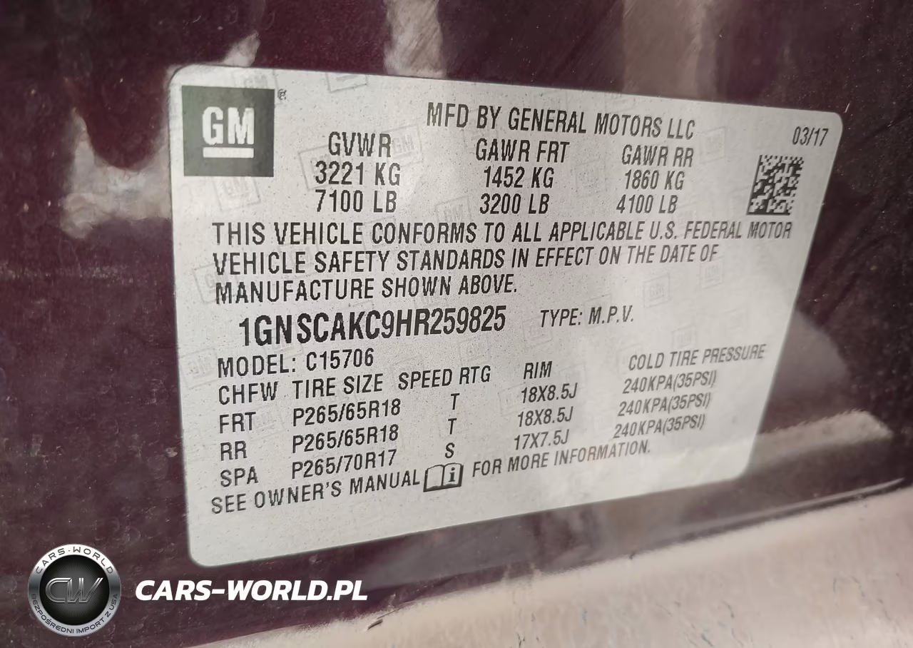 2017 Chevrolet Tahoe Ls VIN:1GNSCAKC9HR259825 - 9