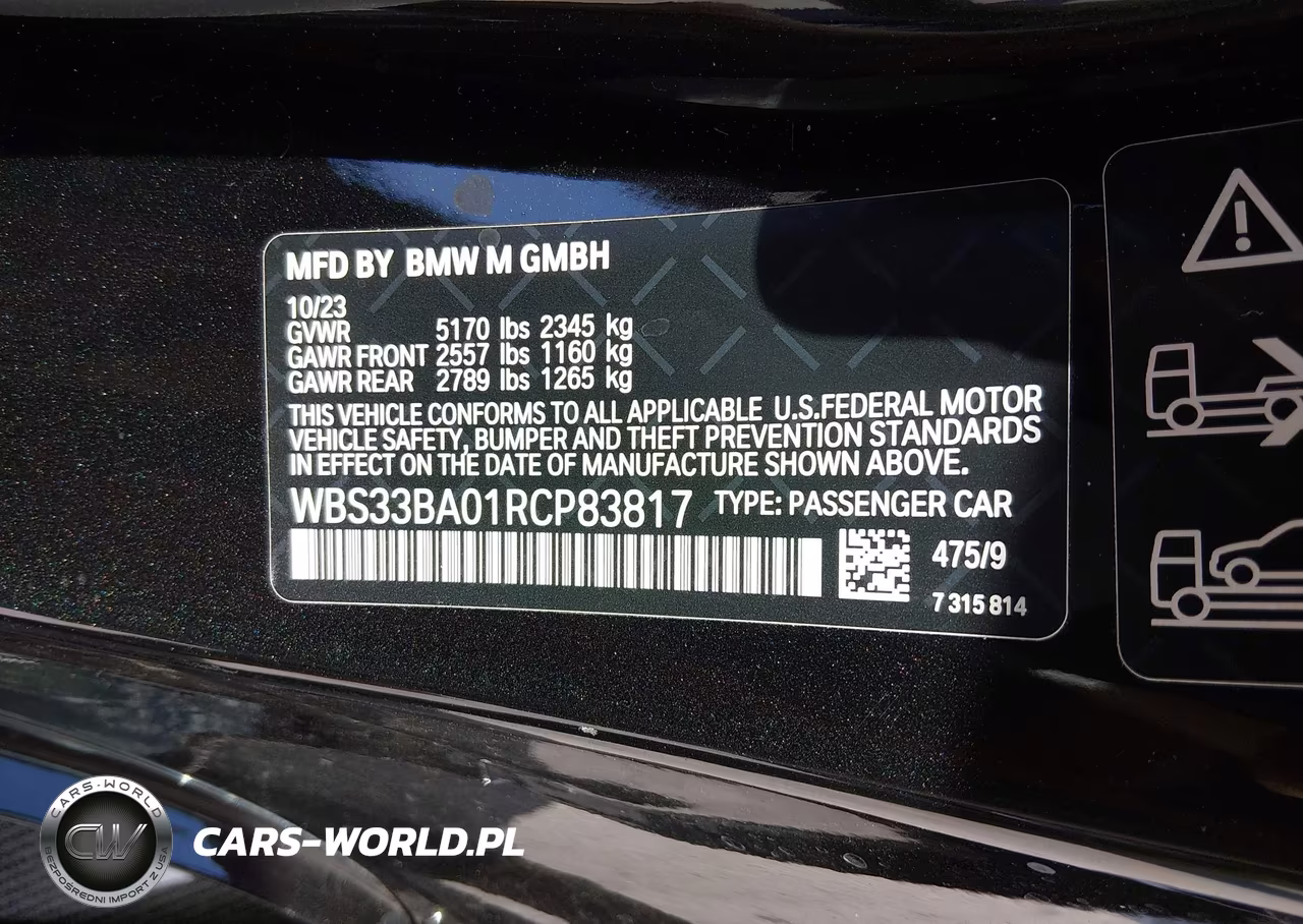 2024 BMW M4 Competition xDrive VIN:WBS33BA01RCP83817 - 9