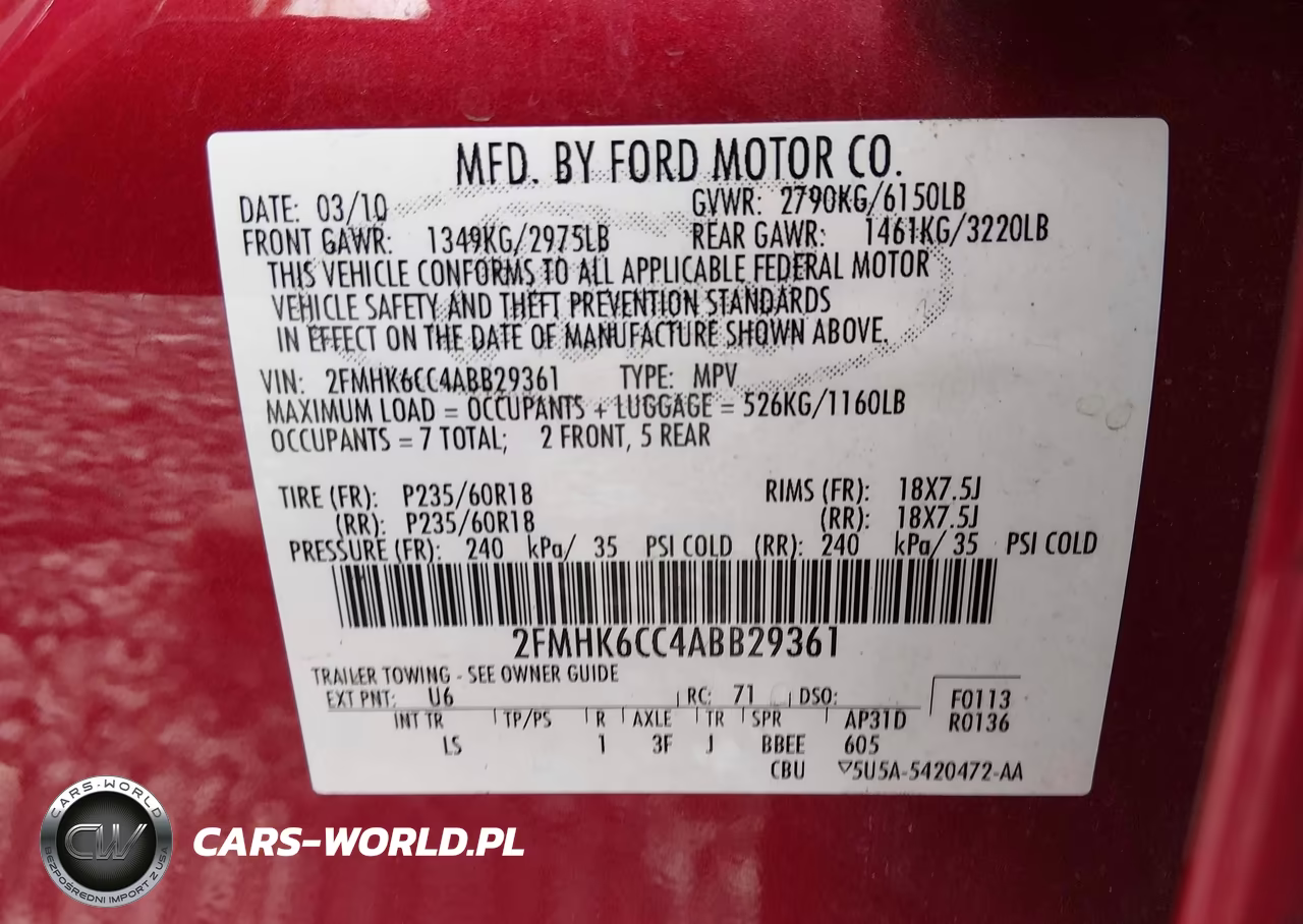 2010 Ford Flex Sel VIN:2FMHK6CC4ABB29361 - 9