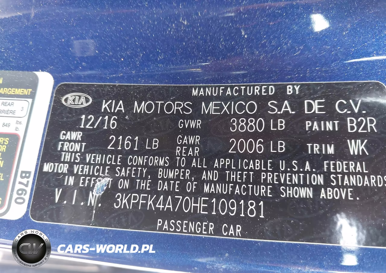 2017 Kia Forte Lx VIN:3KPFK4A70HE109181 - 9
