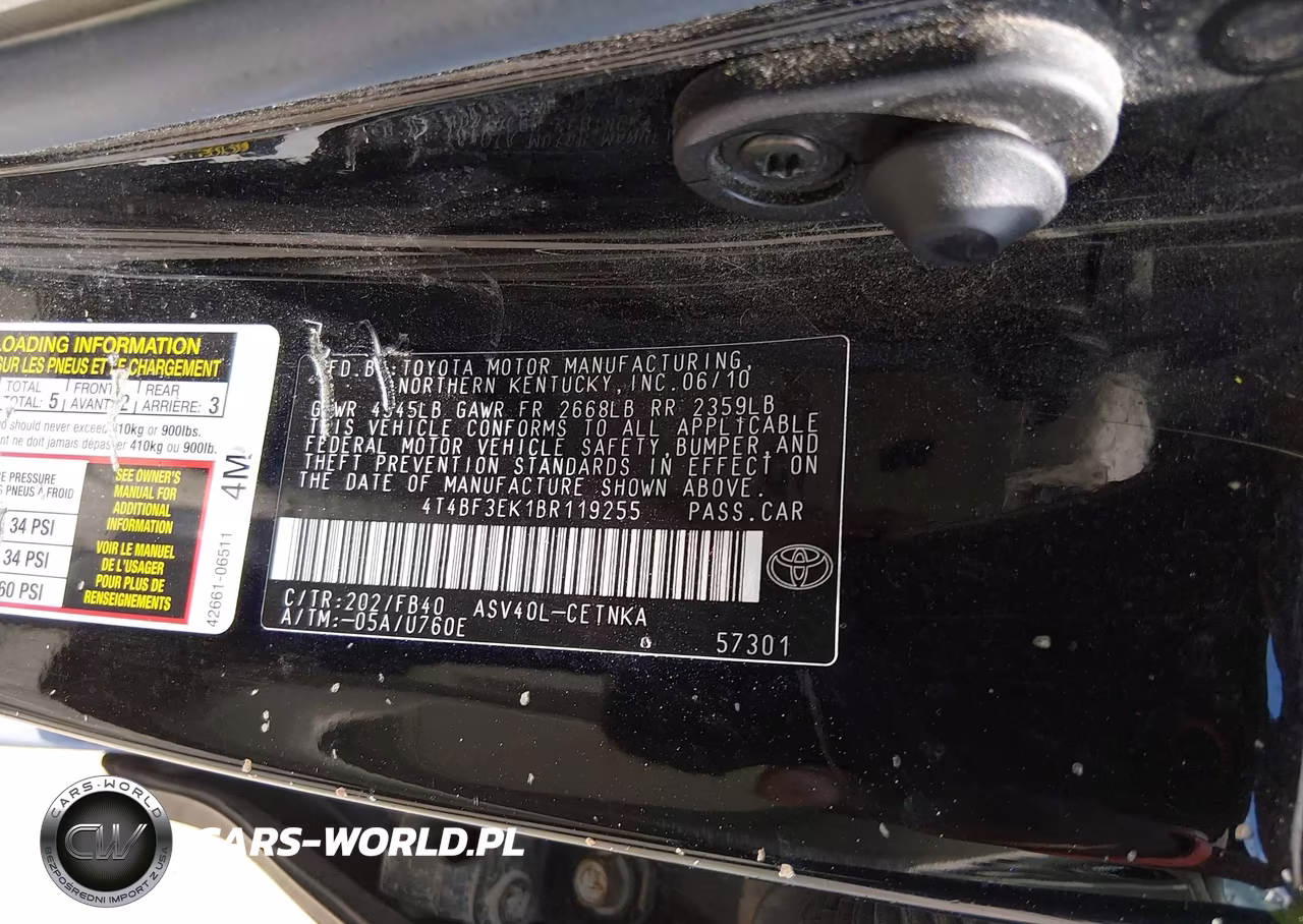 2011 Toyota Camry Le VIN:4T4BF3EK1BR119255 - 9