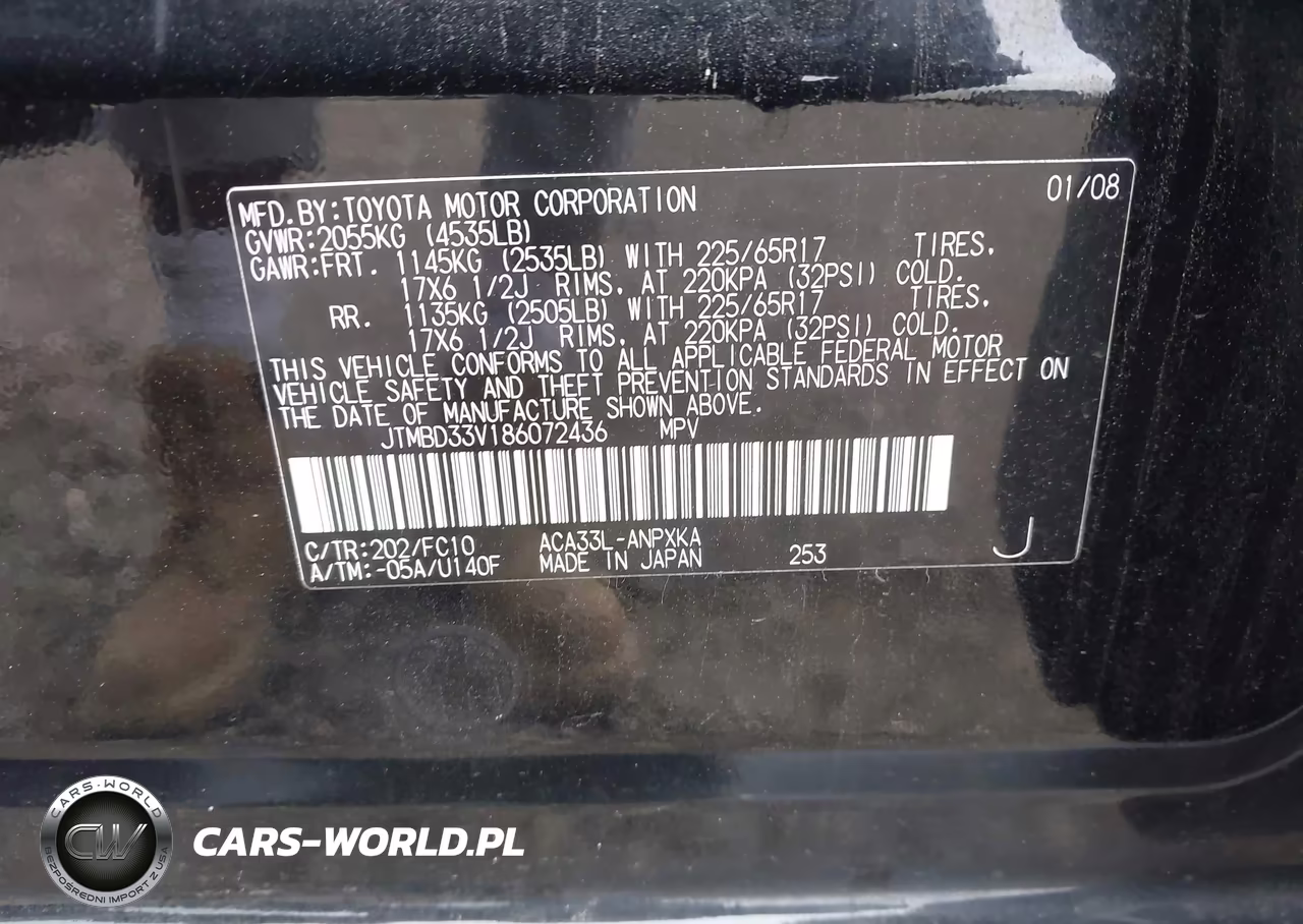 2008 Toyota Rav4 VIN:JTMBD33V186072436 - 9