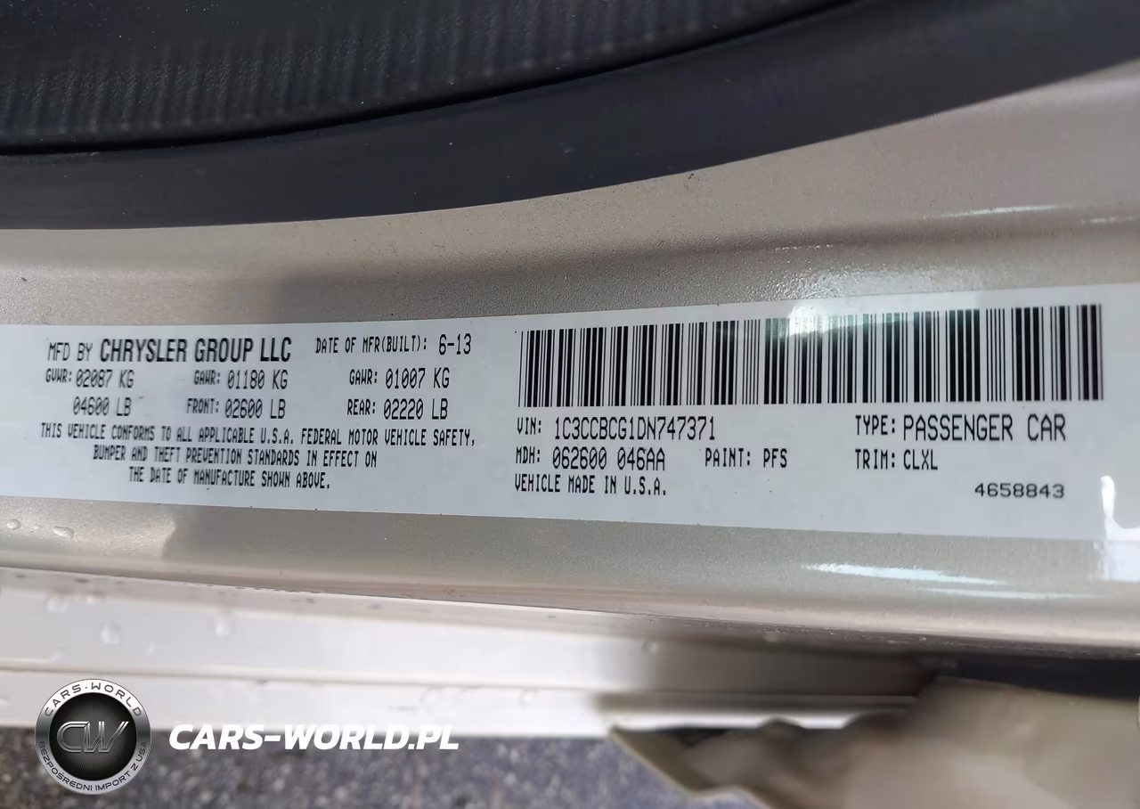 2013 Chrysler 200 Limited VIN:1C3CCBCG1DN747371 - 9