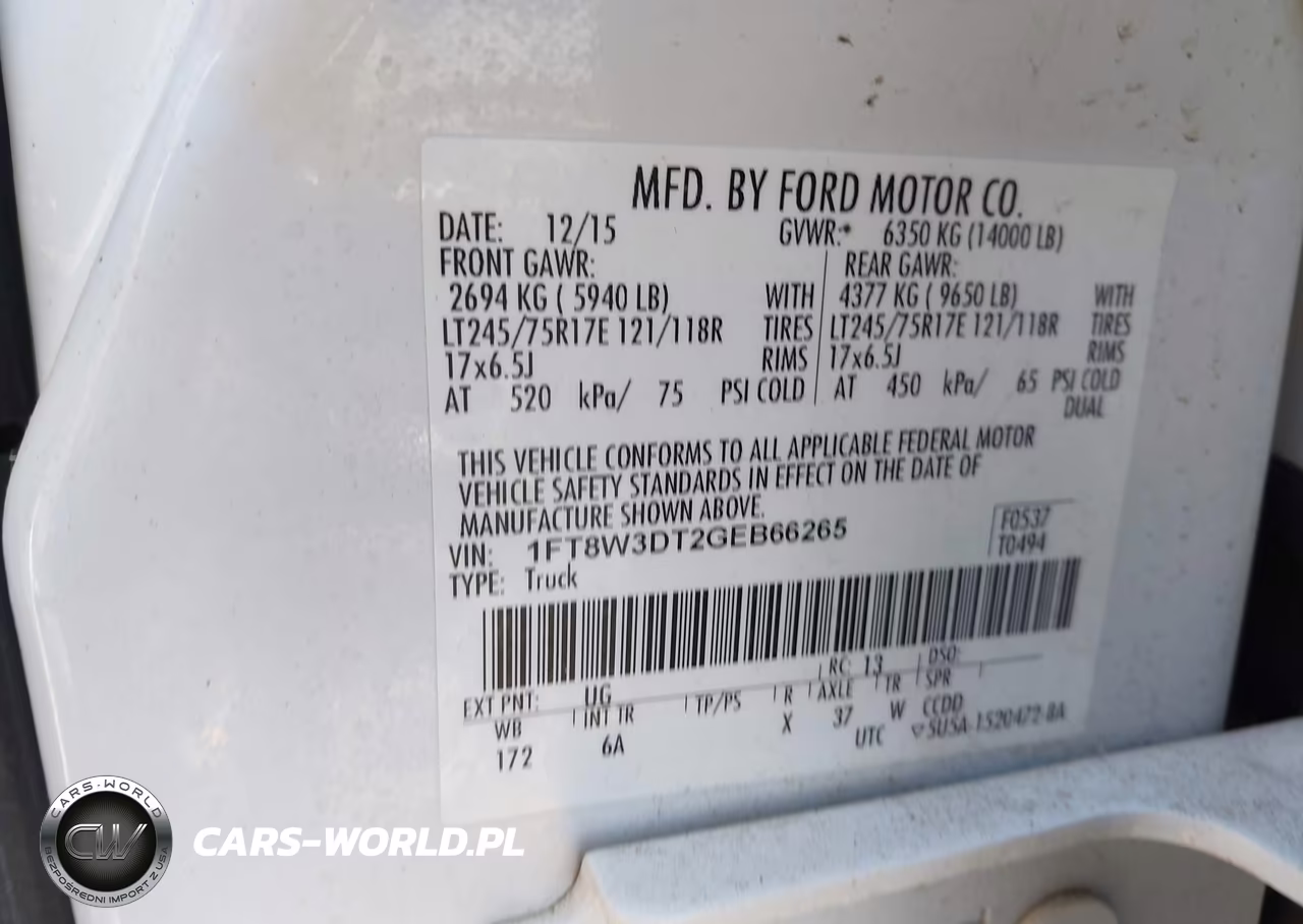 2016 Ford F-350 Lariat VIN:1FT8W3DT2GEB66265 - 8
