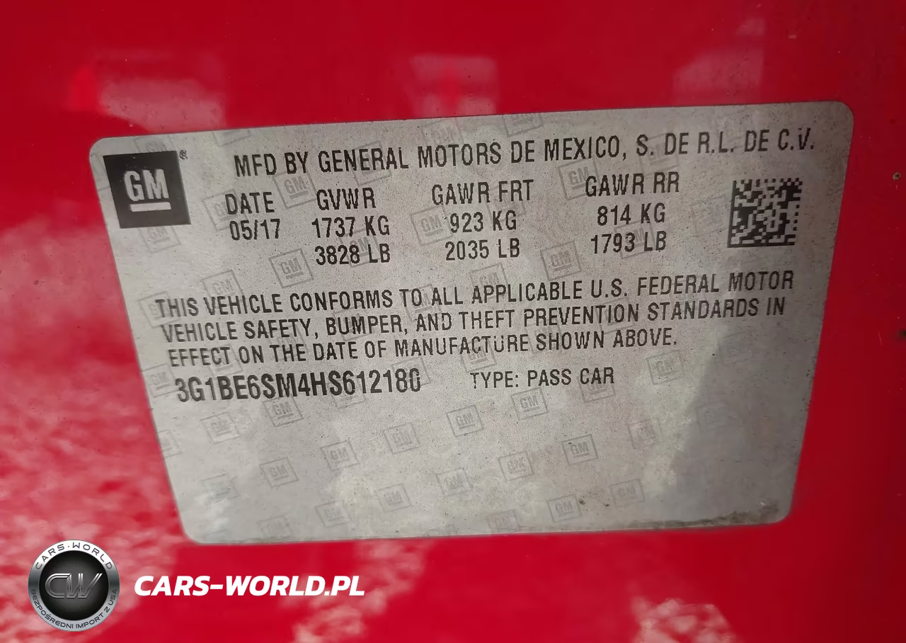 2017 Chevrolet Cruze Lt Auto VIN:3G1BE6SM4HS612180 - 9