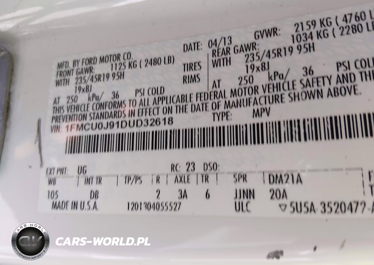 2013 Ford Escape Titanium VIN:1FMCU0J91DUD32618 - 9