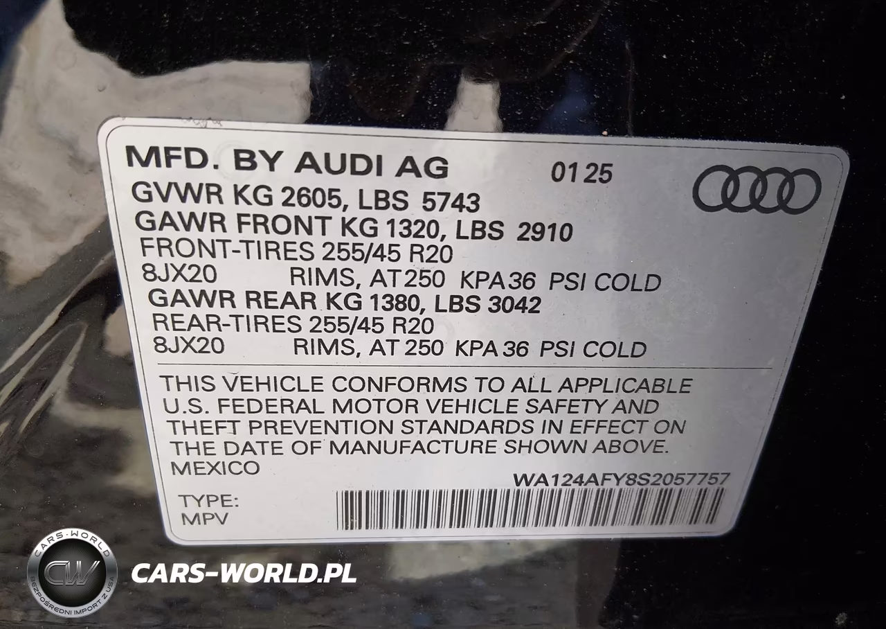 2025 Audi Sq5 Sportback Premium Plus Tfsi Quattro Tiptronic VIN:WA124AFY8S2057757 - 9