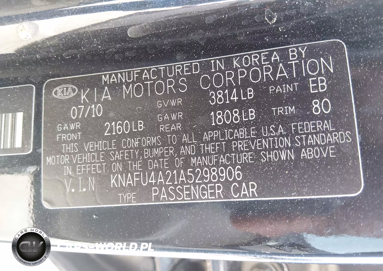 2010 Kia Forte Ex VIN:KNAFU4A21A5298906 - 9