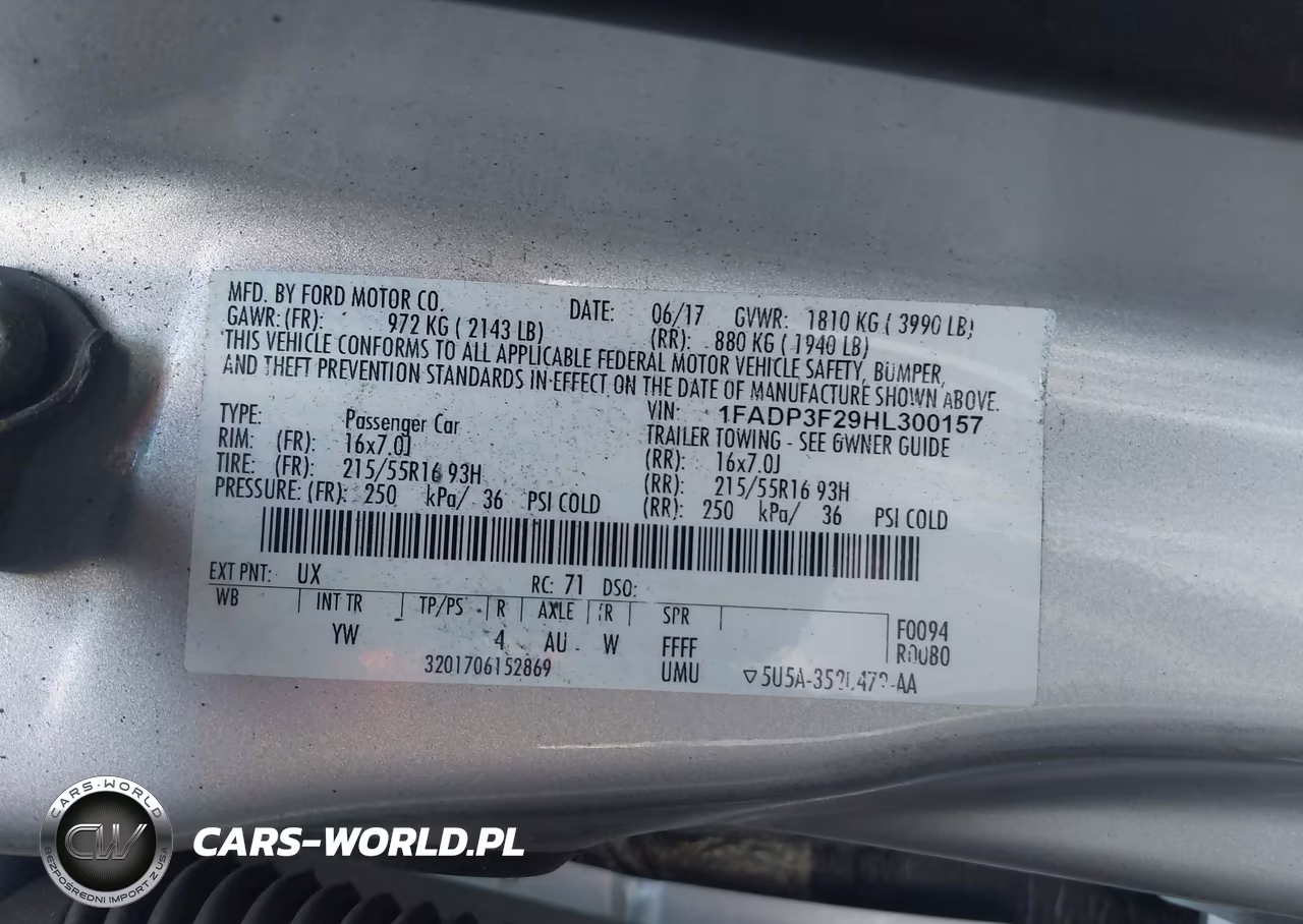 2017 Ford Focus Se VIN:1FADP3F29HL300157 - 9