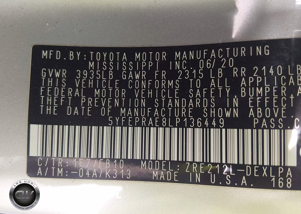 2020 Toyota Corolla Le VIN:5YFEPRAE8LP136449 - 9