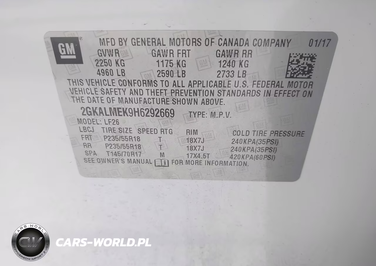 2017 GMC Terrain Sle-1 VIN:2GKALMEK9H6292669 - 9