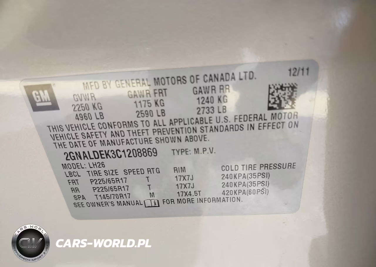 2012 Chevrolet Equinox Lt W-1Lt VIN:2GNALDEK3C1208869 - 9