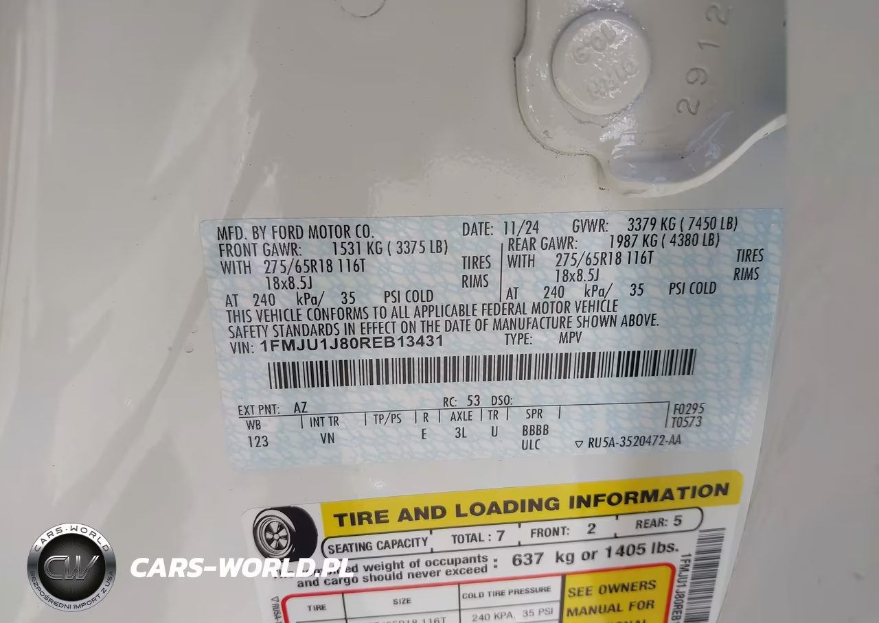 2024 Ford Expedition Xlt VIN:1FMJU1J80REB13431 - 9